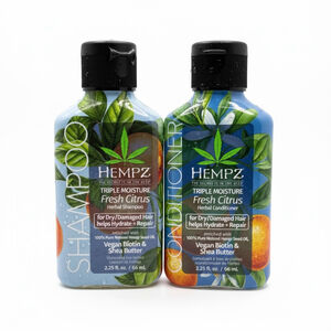 Hempz Triple Moisture Fresh Citrus Shampoo & Conditioner Travel Set